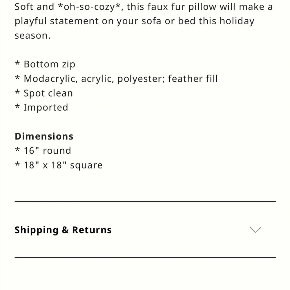Anthropologie’s Faux Fur Heart Pillow